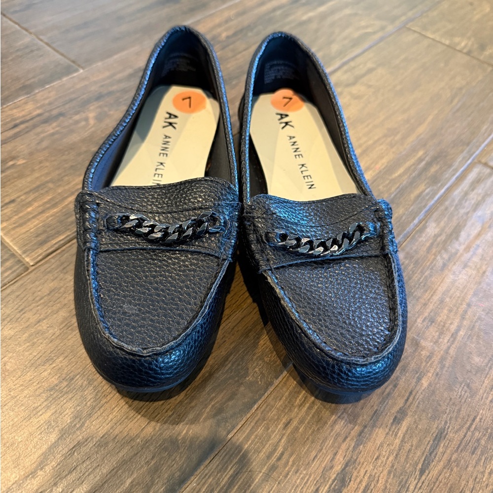 Anne Klein Black Loafers